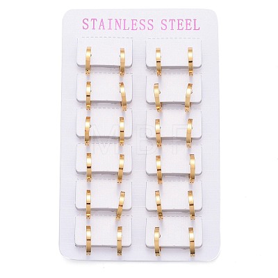 304 Stainless Steel Huggie Hoop Earrings EJEW-L252-034B-G-1