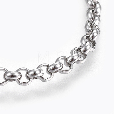 304 Stainless Steel Rolo Chain Bracelets BJEW-P239-02B-1