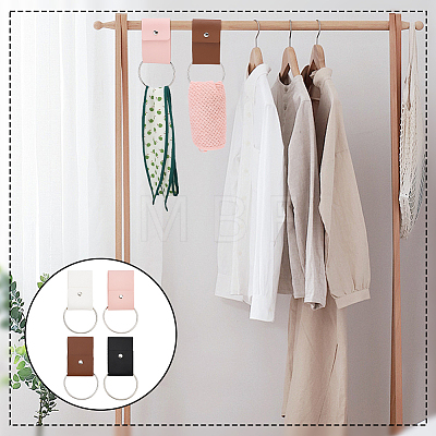 8Pcs 4 Colors PU Leather Towel Clip AJEW-PH0008-56-1