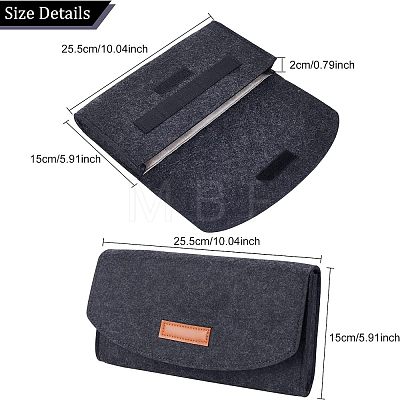 Nylon & Felt Storage Pouch Bag Protective Case ABAG-WH0042-04-1