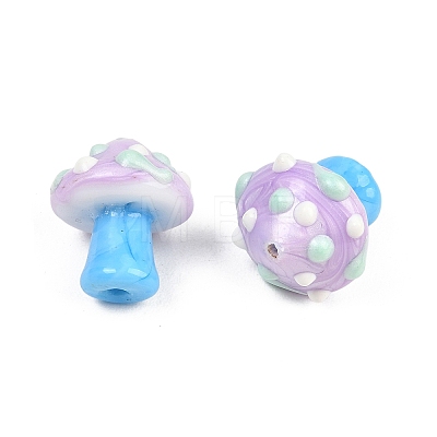 Handmade Lampwork Enamel Beads LAMP-B055-02J-1