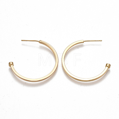 Brass Stud Earrings KK-T038-487G-1