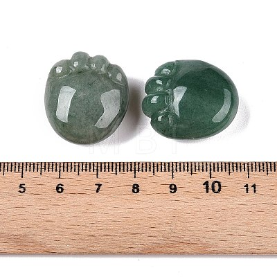 Natural Green Aventurine Footprint Figurines DJEW-N003-02H-1