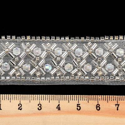 Polyester Flower Lace Trims OCOR-A007-30-1