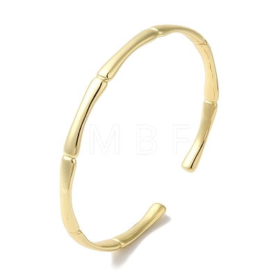 Brass Open Cuff Bangles for Women BJEW-C070-05G-1