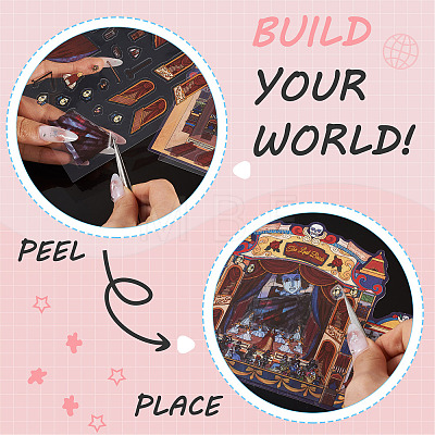 PET Plastic Picture Stickers DIY-TA0015-86-1