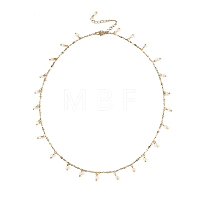 Natural Freshwater Pearl Bead Pendant Necklaces NJEW-JN06469-1
