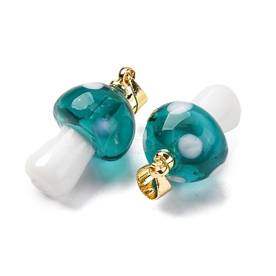 Handmade Lampwork Pendants LAMP-S069-08G-04-1