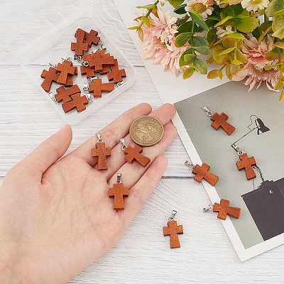   20Pcs Wood Dyed Pendants FIND-PH0010-67-1