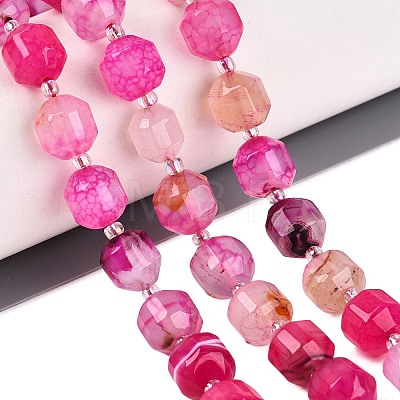 Natural Agate Beads Strands G-T131-82B-08-1