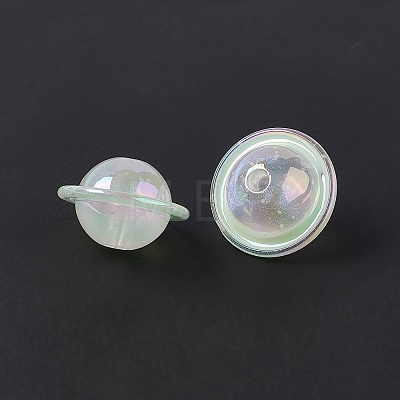 UV Plating Rainbow Iridescent Acrylic Beads PACR-M003-11I-1