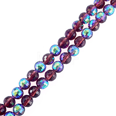 1 Strand Electroplate Transparent Glass Beads Strands EGLA-TADJ0001-15A-1