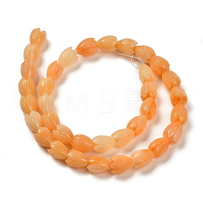 Synthetic Shell Dyed Carved Beads Strands SHEL-K007-08B-03-1