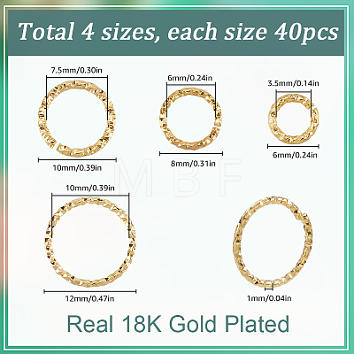 4 Styles Brass Jump Rings KK-SC0005-49G-1
