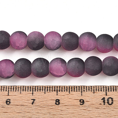Crackle Glass Beads Strands GLAA-N009-8mm-09-1