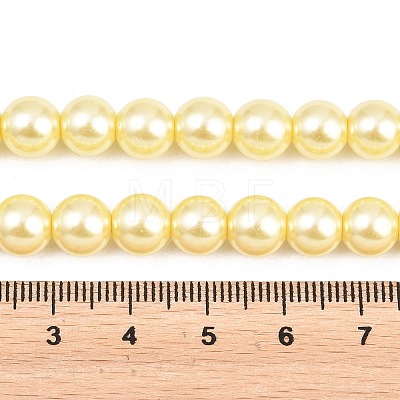 Eco-Friendly Dyed Glass Pearl Round Beads Strands HY-A008-8mm-RB012-1