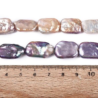 Natural Baroque Keshi Pearl Beads Strands PEAR-S020-D13-1