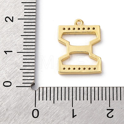 Rack Plating Brass Micro Pave Cubic Zirconia Pendant KK-H449-76G-15-1
