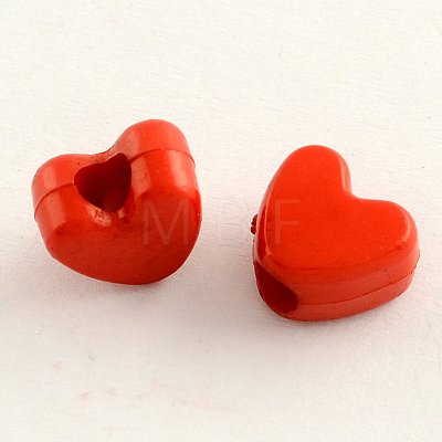 Opaque Acrylic European Beads SACR-Q099-M12-1