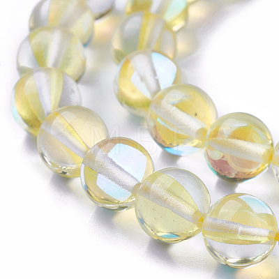 Synthetic Moonstone Beads Strands G-F143-10mm-13-1