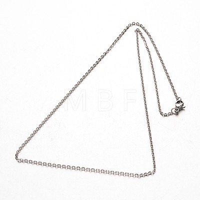 304 Stainless Steel Cable Chain Necklaces NJEW-M124-02P-01-1