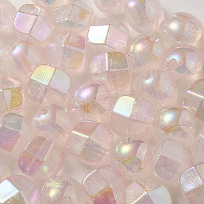 UV Plating Luminous Transparent Acrylic Beads OACR-P010-01C-1