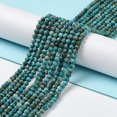 Natural Chrysocolla Beads Strands G-P514-A03-02-1