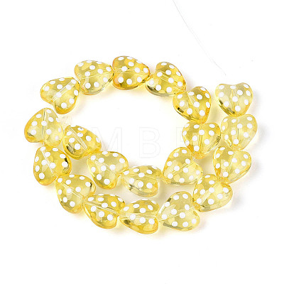 Transparent Glass Enamel Beads Strands GLAA-N061-10A-1
