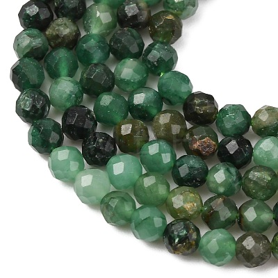 Natural Fuchsite Beads Strands G-B190-B02-4mm-1