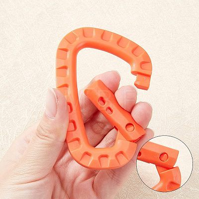 SUPERFINDINGS 20Pcs 4 Colors Plastic Carabiner Keychain TOOL-FH0001-20-1