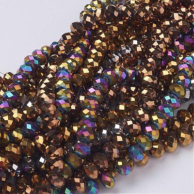 Electroplate Glass Beads Strands GR6x8mmY-M2-1
