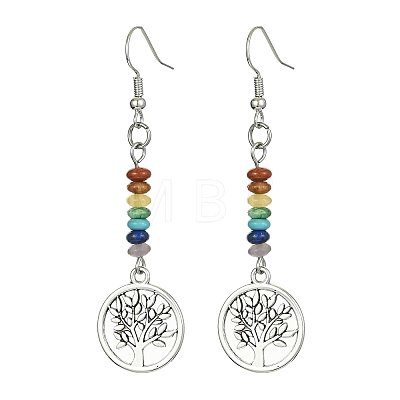 Alloy Tree of Life Dangle Earrings EJEW-JE05462-02-1