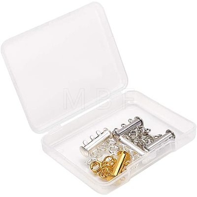 Brass Magnetic Slide Lock Clasps AJEW-PH0017-10-1
