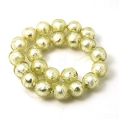 Handmade Silver Foil Glass Beads Strands X-FOIL-G019-10mm-09-1