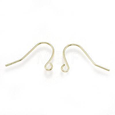 Brass Earring Hooks X-KK-S348-217-1