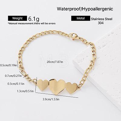 Vintage 304 Stainless Steel Link Bracelets for Women CS6092-3-1