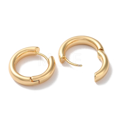 Ring Brass Huggie Hoop Earrings for Women EJEW-B056-10G-1