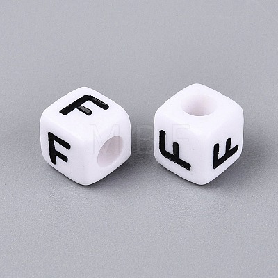 Opaque Acrylic Beads SACR-N020-04A-F-1