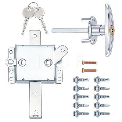 2 Sets 2 Styles Iron Garage Door Slide Lock FIND-TW0001-03-1