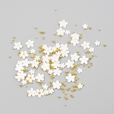 Flower Plastic Cabochons Nail X-MRMJ-I001-03D-1