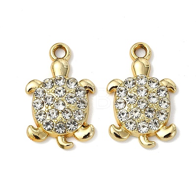 Animal Theme UV Plating Alloy Crystal Rhinestone Pendants ALRI-T012-07E-G-1