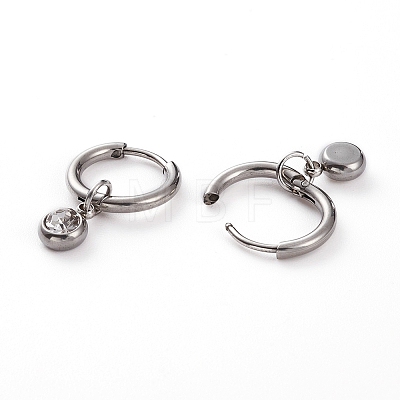304 Stainless Steel Huggie Hoop Earrings X-EJEW-JE04449-02-1