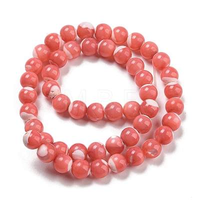 Dyed Natural Trochus Shell Beads Strands BSHE-G034-25A-1