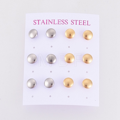 304 Stainless Steel Stud Earrings EJEW-I235-08-1