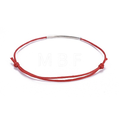 Adjustable Waxed Cotton Cord Bracelets X-BJEW-JB04206-1