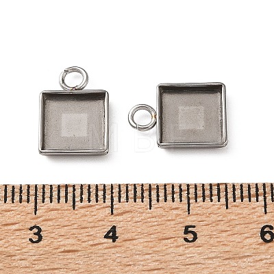 304 Stainless Steel Pendant Cabochon Settings STAS-Z201-02P-02-1
