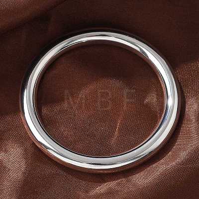 304 Stainless Steel Plain Bangles for Women BJEW-S161-10P-1