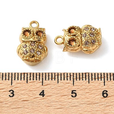 304 Stainless Steel Rhinestone Pendants RB-L002-05G-1