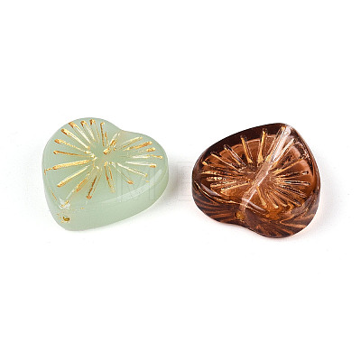Baking Paint Transparent Glass Beads DGLA-N018-12-1
