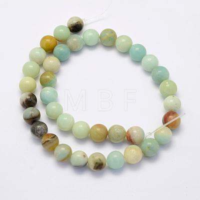 Natural Flower Amazonite Beads Strands X-G-G697-F06-4mm-1